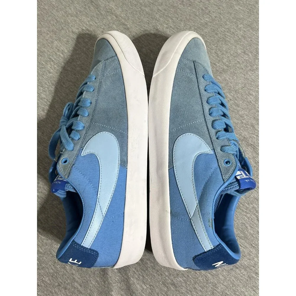 Nike SB Blazer Low‎ GT Shoes Mens Size 13 Blue Suede Grant Taylor DC7695-400